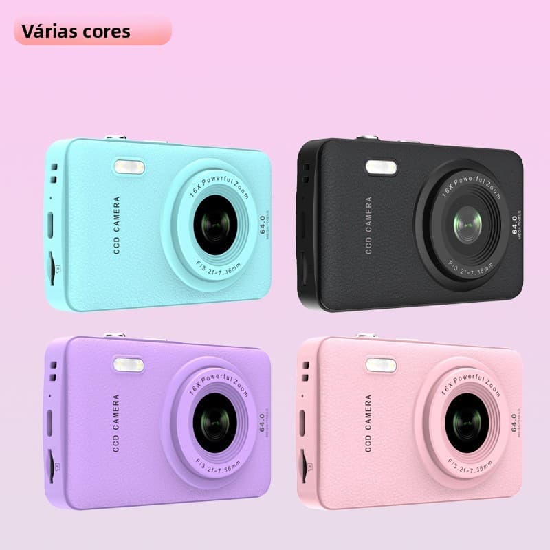Câmera Digital 1080P HD Recarregável De 2.4 Polegadas 16x Zoom Compacto De 44MP