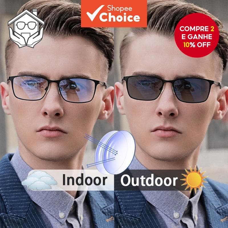 Óculos Fotocromáticos Anti-Luz Azul Para Homens E Mulheres , De Sol Com Proteção UV Computador