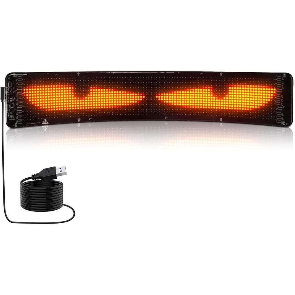 Luz Decorativa Devil Eyes para Carrinho de Golfe 10L0L, Tela Flexível Programável para Para-brisa, Programável Dinamicam