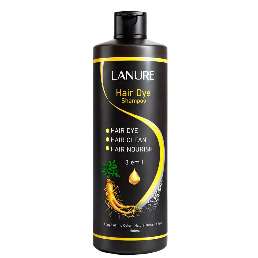 Shampoo Tonalizante Preto Grande 500 ML - Tintura Preta Escurece Cabelos Brancos