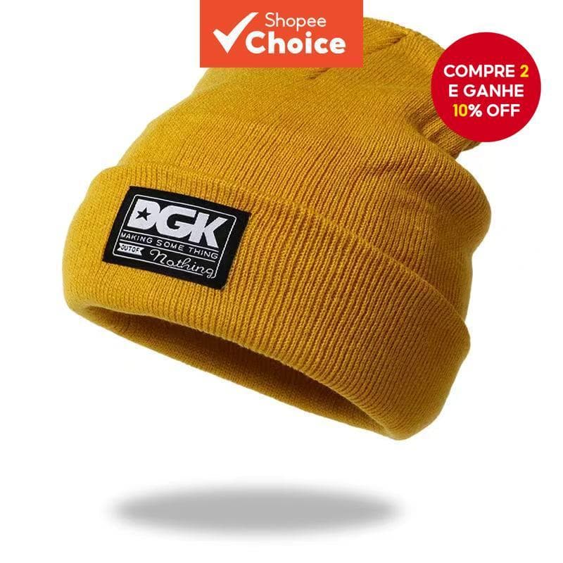 Chapéu De Esqui Unissex De Lã Com Letras DGK – Gorro Sem Aba De Malha Térmica Para Esportes De Inverno/Comute Urbano
