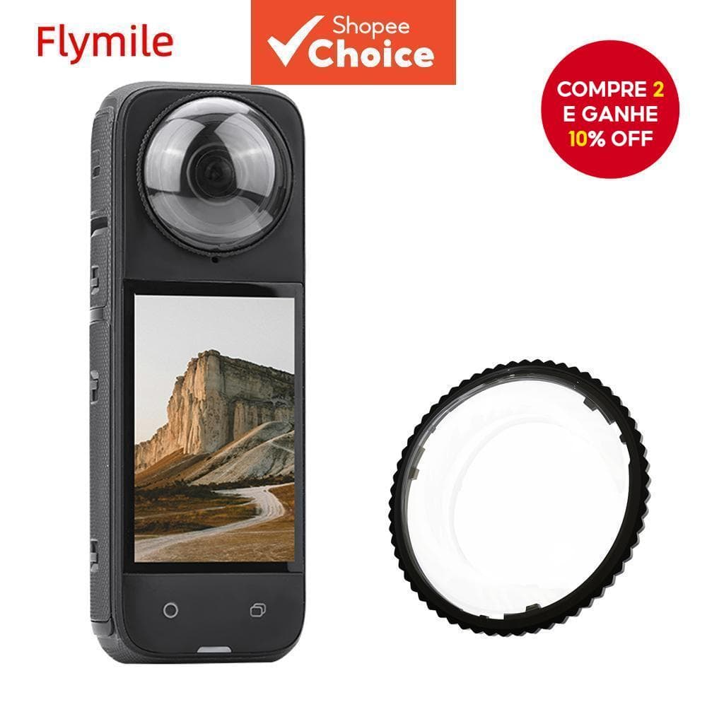 Flymile Lente Guardas Tampa Para Insta360 X4 Capa Anti-Risco Protetor Rotativo Espelho