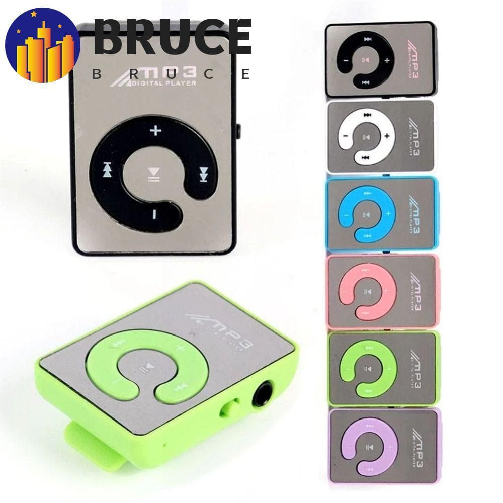 BRUCE Mp3 Leitor De Música Cartão TF Moda Esporte Alto-Falante Walkman Mini Espelho Clipe