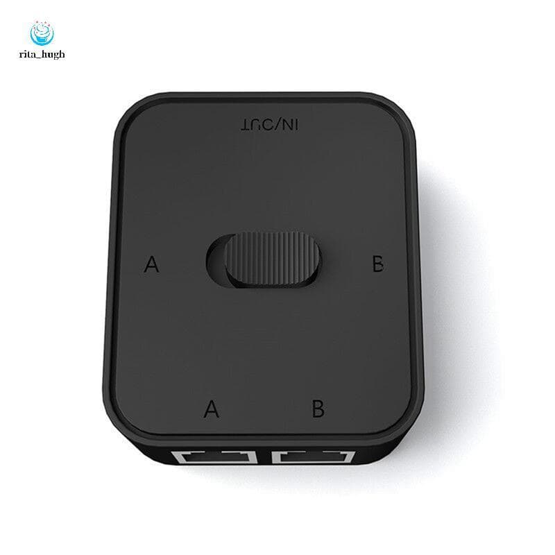 Interruptor De Rede RJ45 LAN CAT6 De 2 Portas 1000Mbps 2 Em 1 Saída/1 2 Saídas Divisor De Switcher Externa Interna