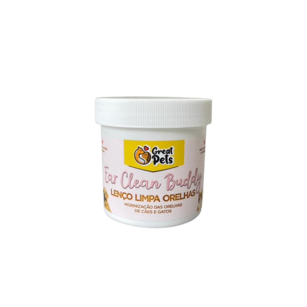 Lenços Limpa Orelhas para Cães e Gatos 120 Unidades Great Pets