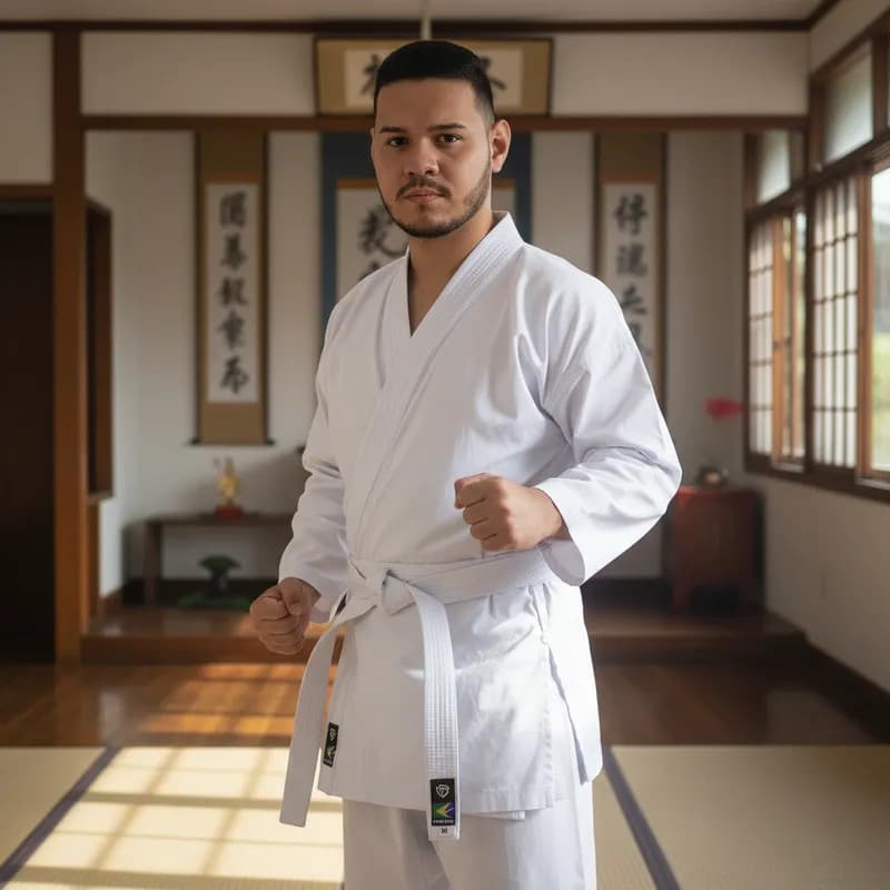 Kimono Karatê Branco Infantil e Adulto – Tecido Reforçado 100% Algodão + Faixa Branca