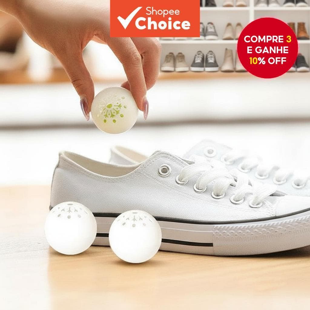  6 Bolas Desodorizantes para Sapateira com Eliminação Duradoura de Odores e Aroma Fresco para Closets