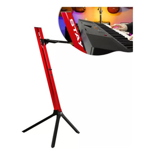 Suporte Estante Para Teclado Stay Slim Torre 1100 01 Com Bag - WR -Vermelho