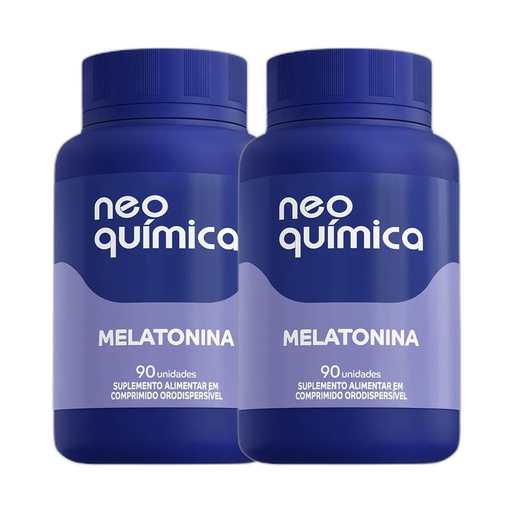 Kit 2x Melatonina Sabor Maracujá 90 Comprimidos - NEO QUIMICA