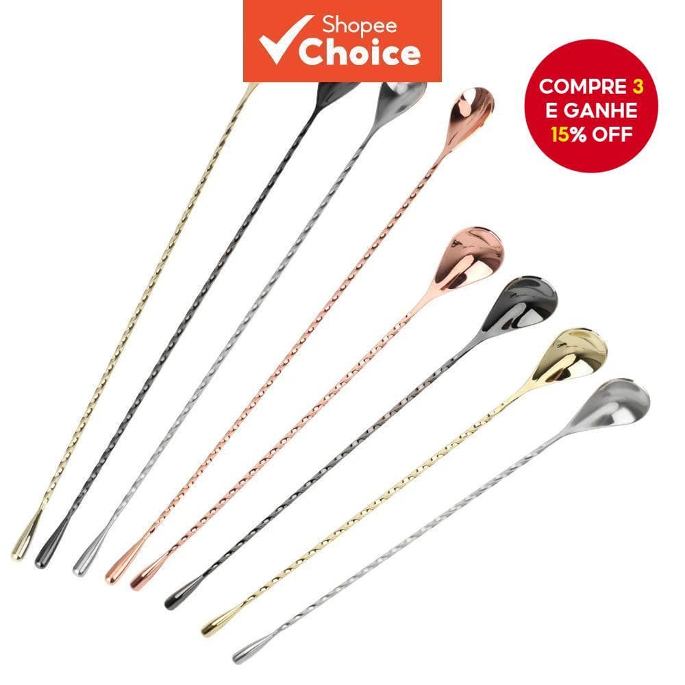 Colher de Mistura Aço Inoxidável 30/40cm Teadrop Ferramenta Bartender