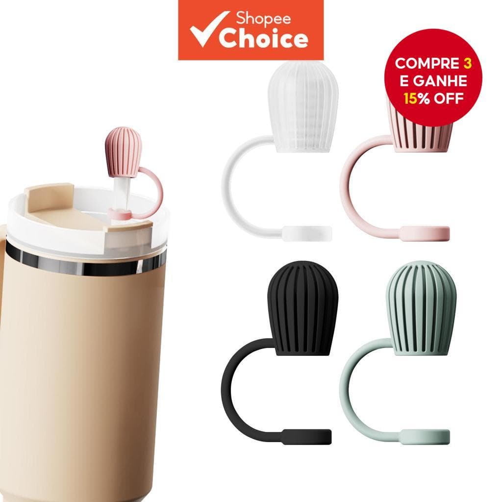 Tampas De Palha De Balão De Silicone , Tampões De Poeira Reutilizáveis , Protetores , Rolhas De Vazamento Para Canudos D