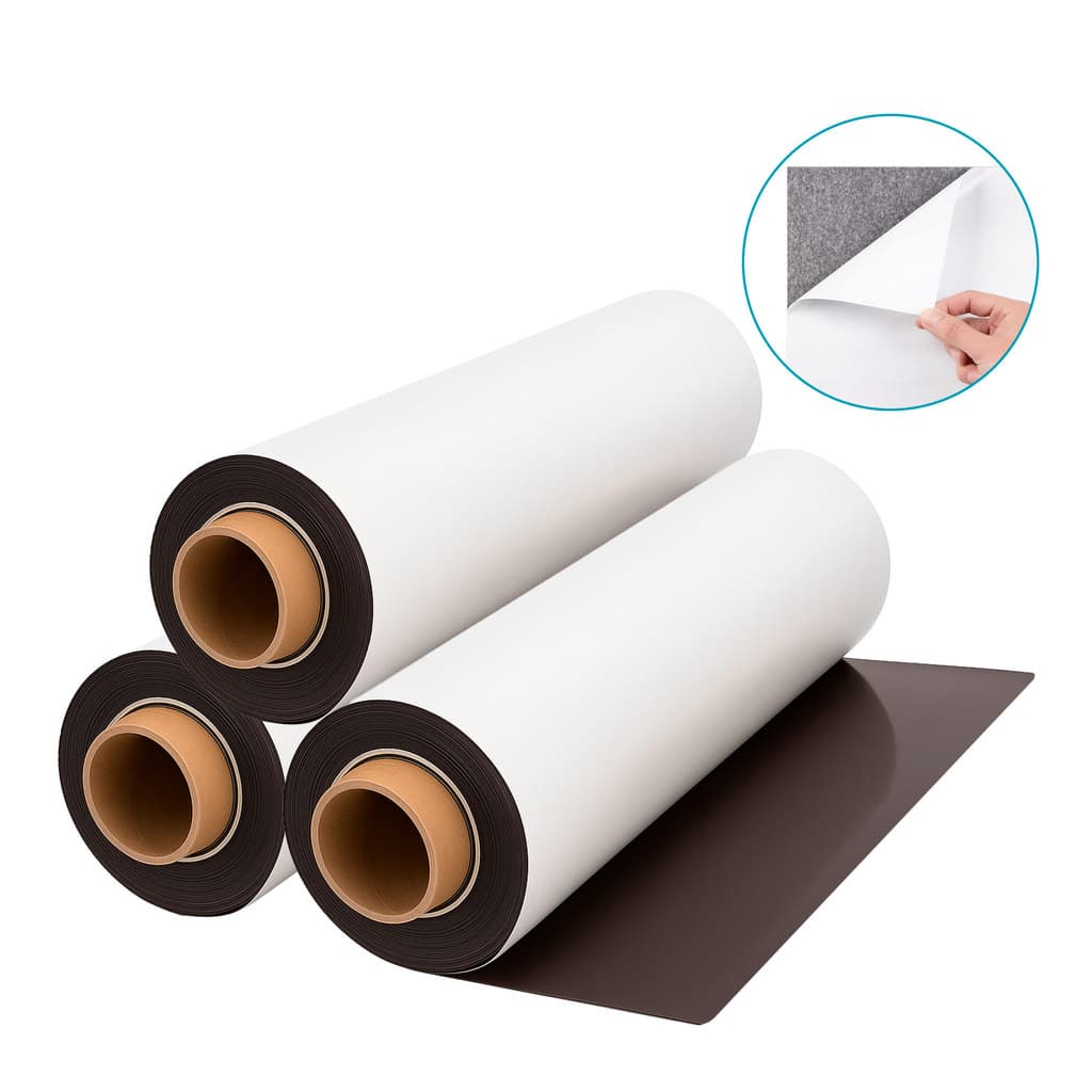 Rolo Manta Imantada Adesiva Magnética 1 Metro X 30cm 0,3mm Imã Flexível para Artesanato e Lembrancinhas
