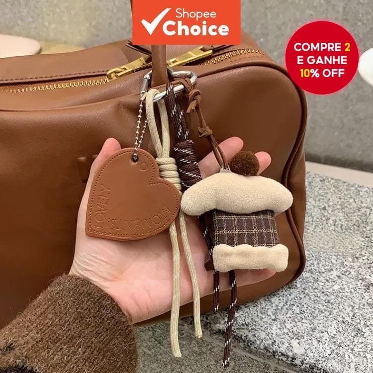 Encantos De Saco De Bolo De Desenho Animado Para Bolsa Y2k Acessórios Pendurado Ornamento Mochila Charme