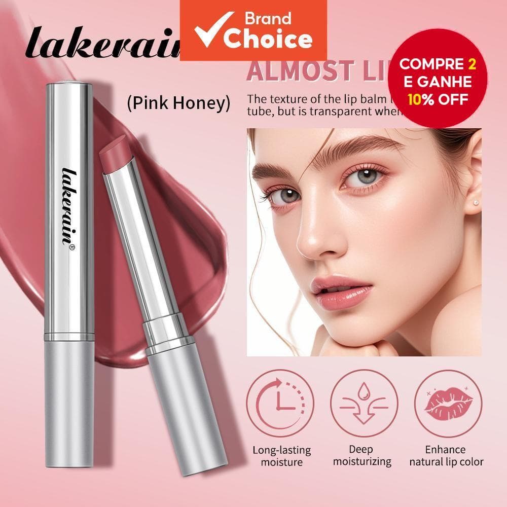 Balm labial Lakerain Pink Honey 1,9g Hidratante Nutriente Cuidado Labial Hidratante