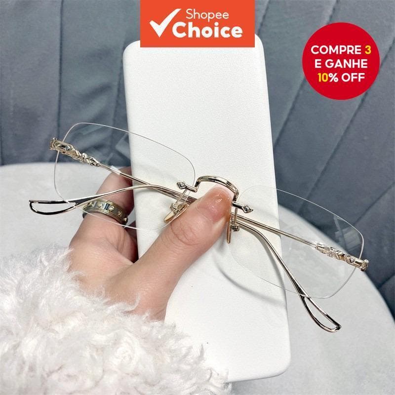 Óculos De Bloqueio De Luz Azul Anti-Radiação Sem Aro Lentes De Transição Para Computador Unissex Proteção Ocular