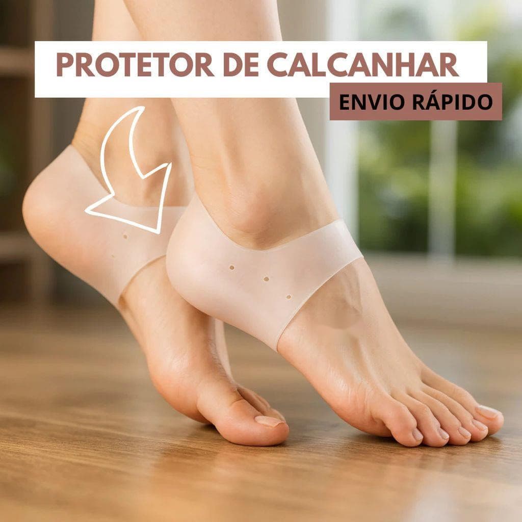 Kit 6 Almofadas de Silicone Para Calcanhar – Protetor em Gel Unissex Para Sapatos e Tênis/ Alívio da Dor e Rachaduras