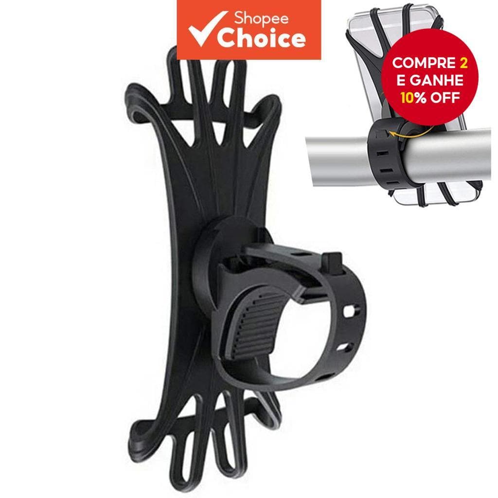 (Adequado Para Telefones Celulares De 5 A 6.5 Polegadas) 1 Peça Suporte De Telefone De Bicicleta De Silicone Giratório 3