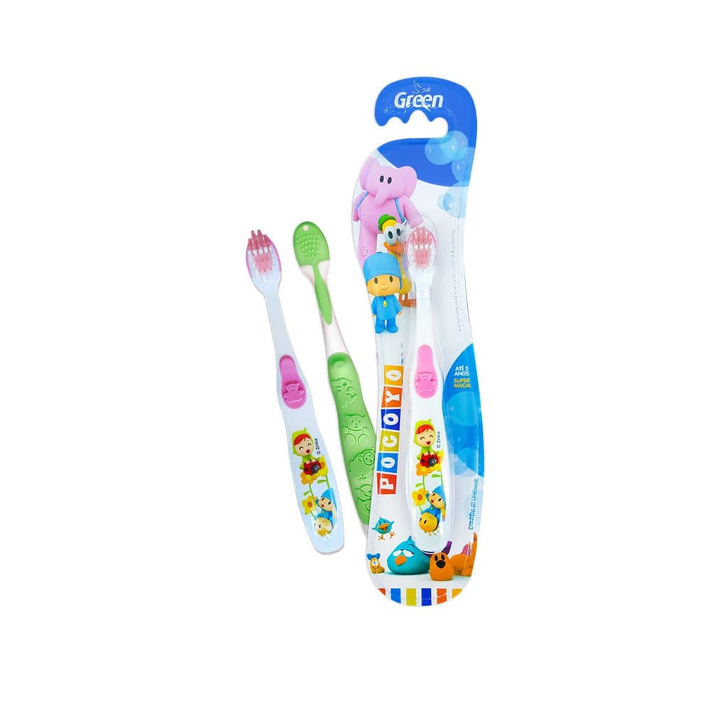 Escova de Dente Pocoyo Infantil - Green