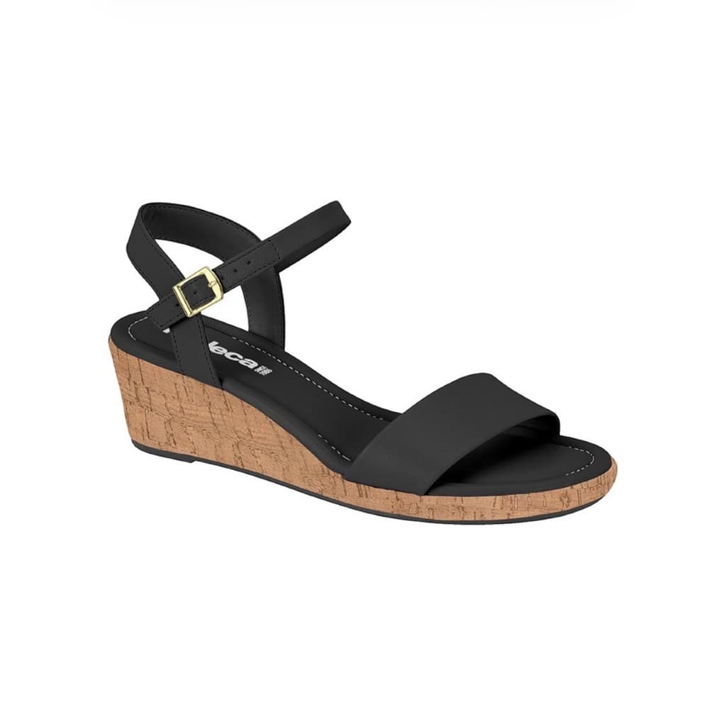 Sandalia Feminina Moleca Anabela Leve Confortável Moda 5512.102