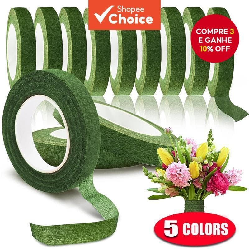 1Roll Fita Floral De Haste Auto-Adesiva Florista De Verde Fitas Para Casamento Suprimentos Flores De Bricolage