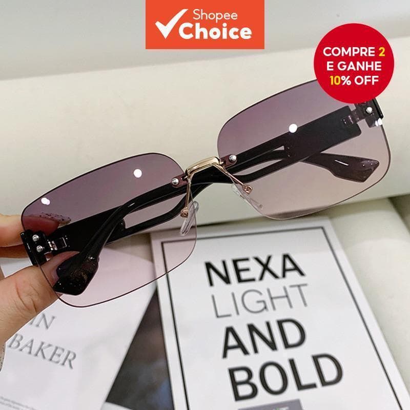 2025 Óculos De Sol Novos Sem Moldura Quadrados Com Bloqueio De UV Femininos/Masculinos Lentes Gradientes