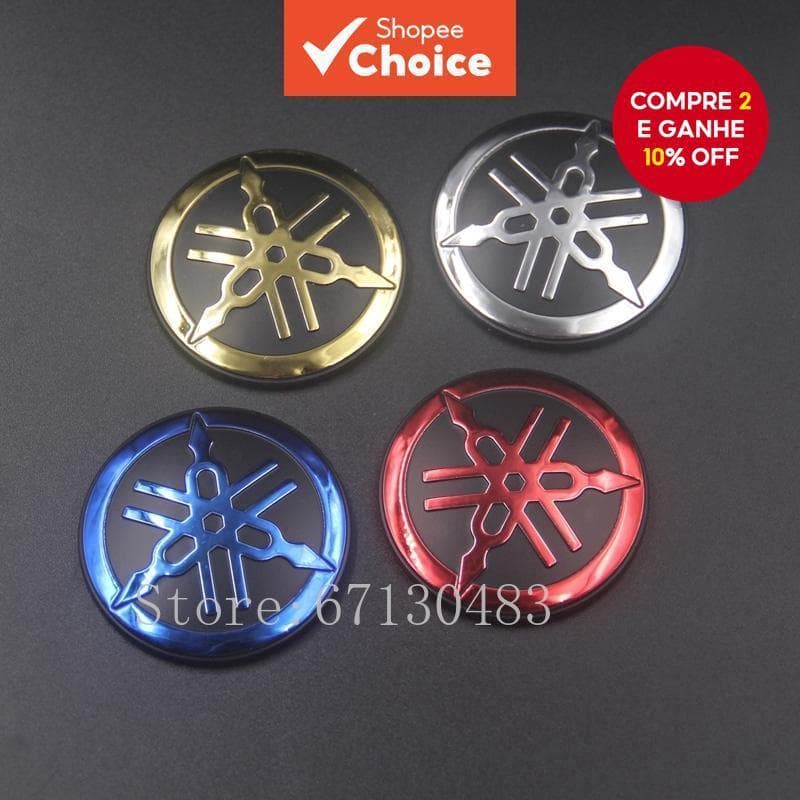 Yamaha Ouro Genuíno 48mm 3D Diapasão Emblema Logotipo Decalque Adesivo XMAX YZF R FZ YZ S