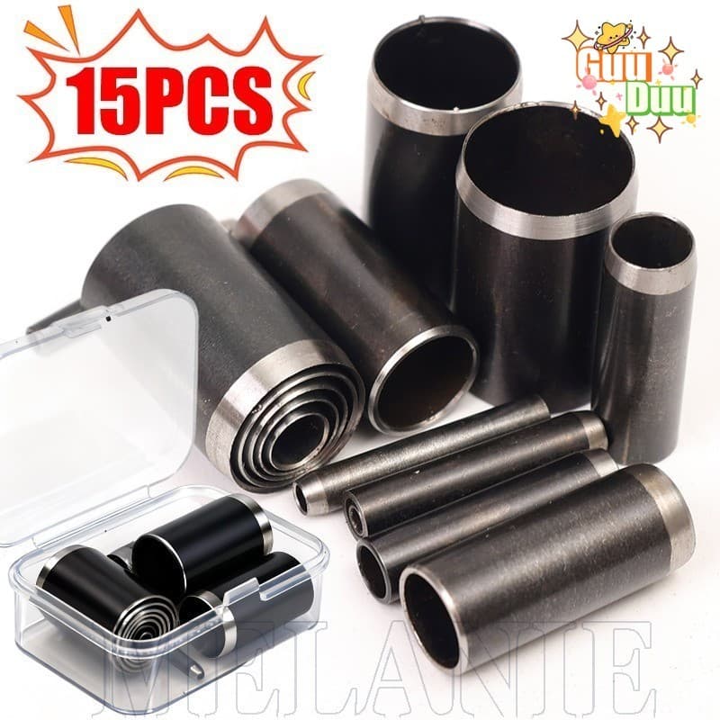 [Guudu] Ferramentas De Perfuração De Couro-Cortadores Redondos Duráveis-Perfurador Redondo Oco-Kit-Acessórios Para Costu