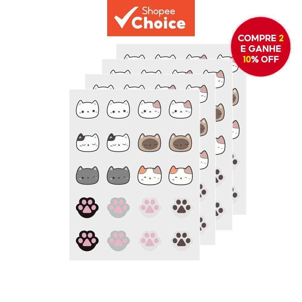 Adesivos para espinhas, hidrocoloidais em forma de gato, 20 unidades para cobrir acne e imperfeições.