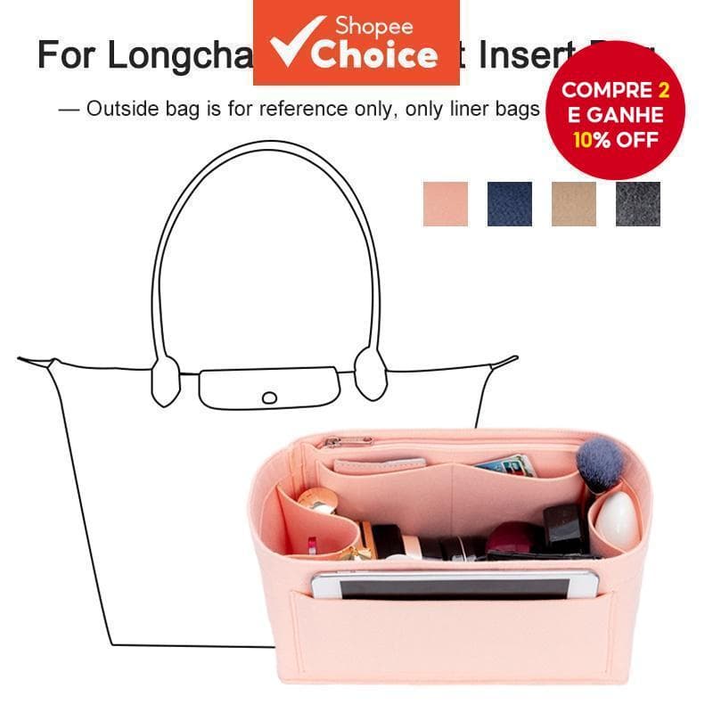 Organizador De Bolsa 2025 Inserção De Feltro Feminina , Armazenamento De Maquiagem , Divisor , Modelador De Cosméticos