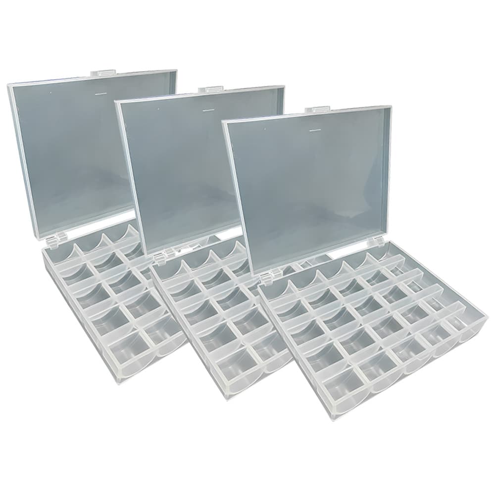 Estojo Porta Bobina 25 Lugares Plástico Para Máquina Costura