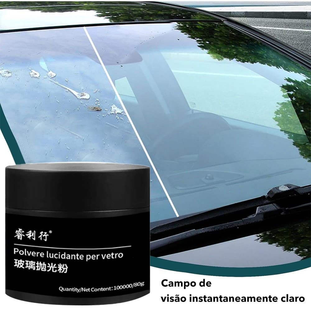Pó De Vidro 80g Para Vitrificação , Reparo De Carro , Melhora A Clareza Visual