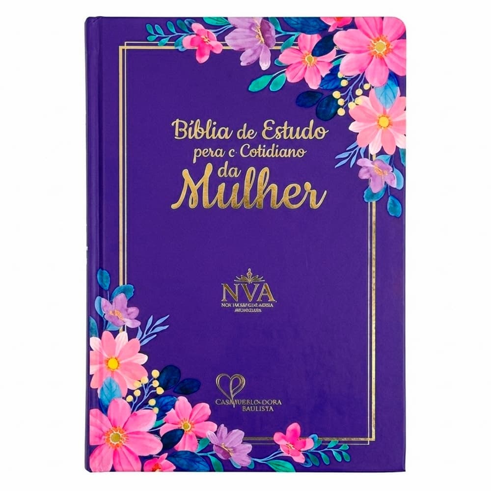 Bíblia de Estudo Para o Cotidiano da Mulher | NVA | Full Collor | Capa Dura Lilás