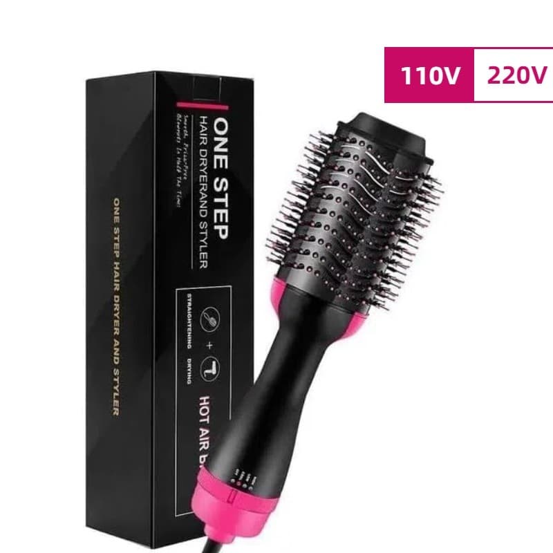 Escova Secadora 110/220v Alisador Elétrica Escova de ar quente Modeladores de cabelo Com 3 Em1 Hair