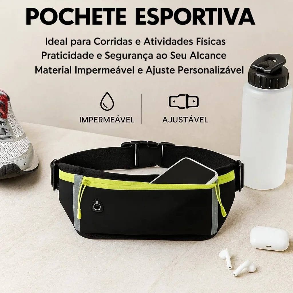 Bolsa Cintura Multifuncional Para Esportes! Múltiplos Compartimentos Para Organização Pochete Unissex Esportiva
