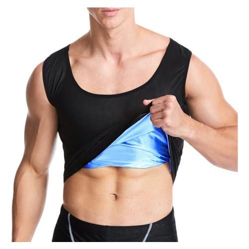 Camiseta Regata Termica Cinta Camisa Compressão Abdominal Masculino Sauna Modeladora Redutora Medida