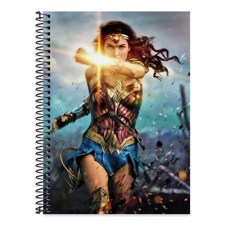 Caderno    Mulher Maravilha 10 Matérias Capa Dura