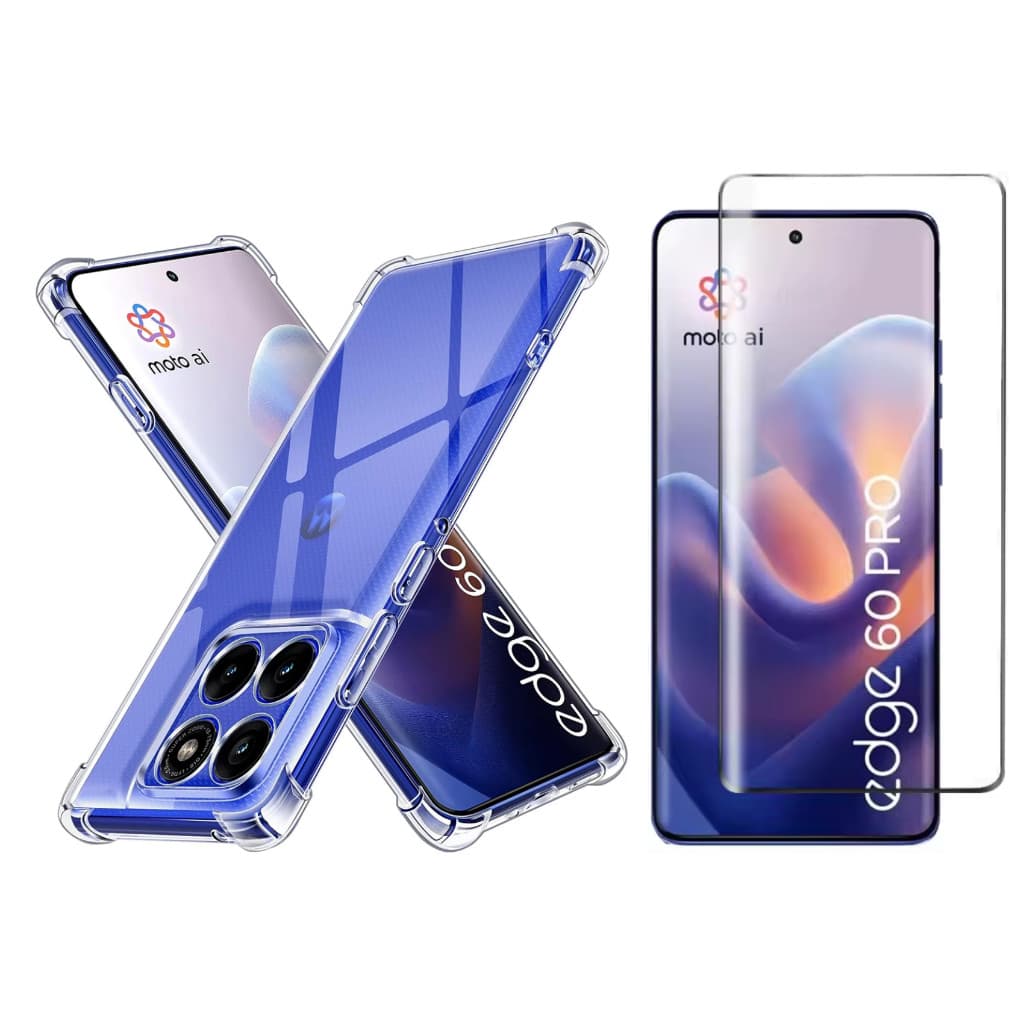 Capa Capinha +Película Cerâmica para Motorola Moto Edge 60 Fusion Pro Neo