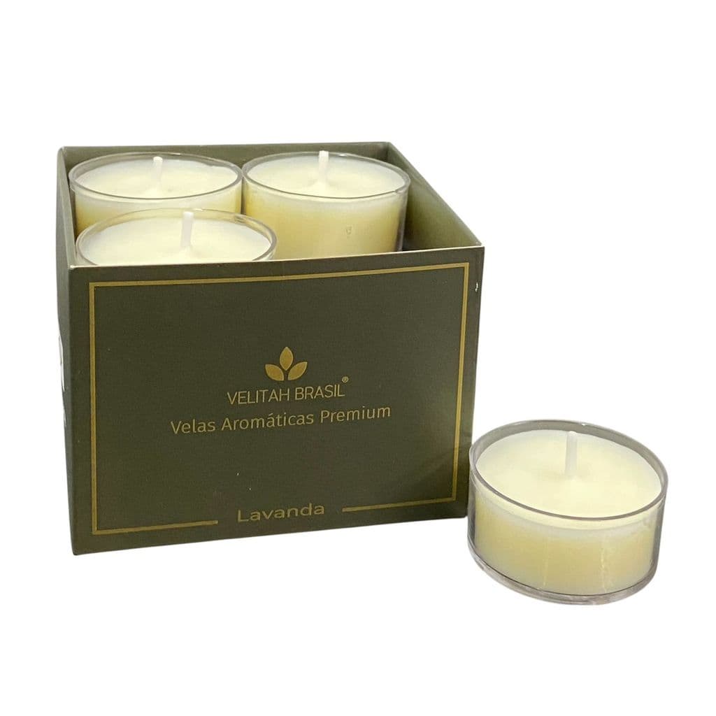Vela Aromática Lavanda C/12 Mini Velas Aromatizadas Velitah Brasil