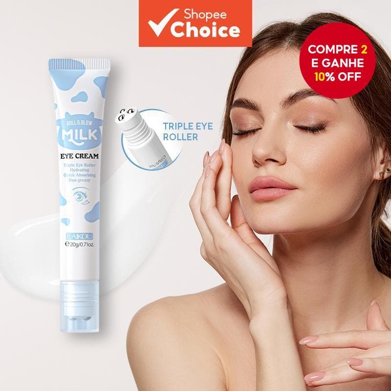 LAIKOU Mi lk HA Roll & Glow Creme Para Os Olhos Suave Iluminar Hidratante Redutor De Inchaço Não Gorduroso 20g