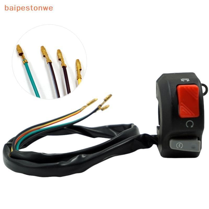 [baipestonwe] Motocicleta Universal 7/8 Polegada Guiador Nevoeiro Hedlight Chifre Iniciar Matar Botão Liga/Desliga 12V P