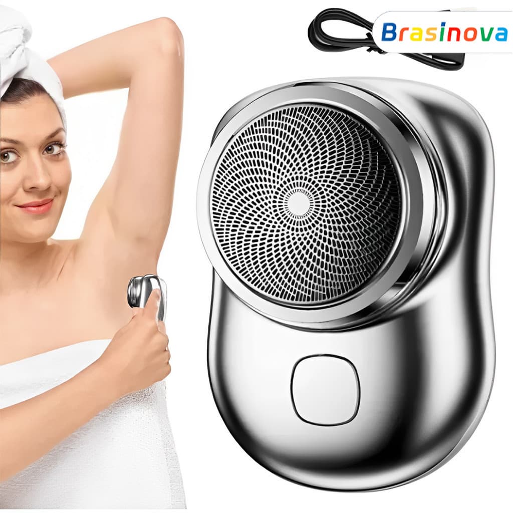 Desconto surpresa!Mini aparador de barba elétrico portátil, tipo C, desconto incrível!