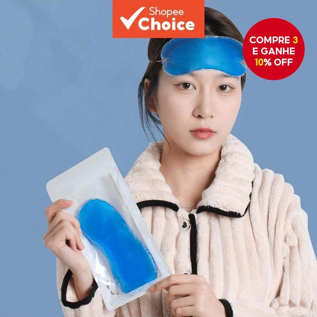 1 máscara de olho de gelo em Gel, adequada para quente e frio, alivia a fadiga ocular