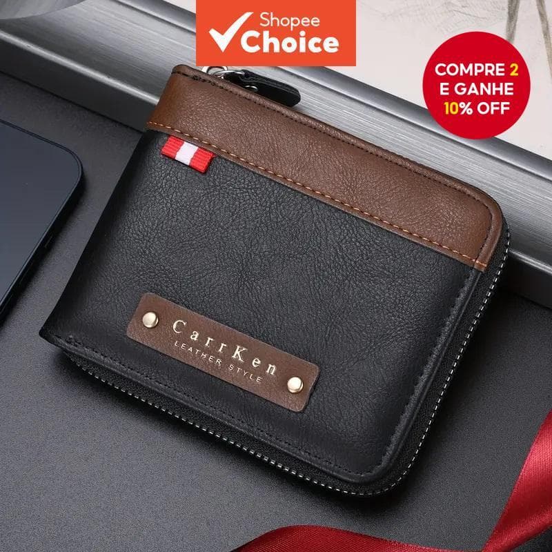 1 Peça Retro Costura Masculina Carteira Multifuncional para Meninos