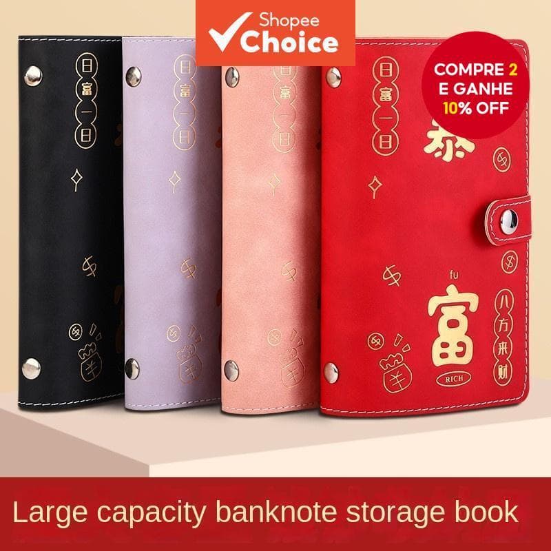 100 Envelopes Desafio De Poupança Mini Pasta Novo Estilo Bloqueio De Senha Para Economizar Livro De Dinheiro , Armazenam