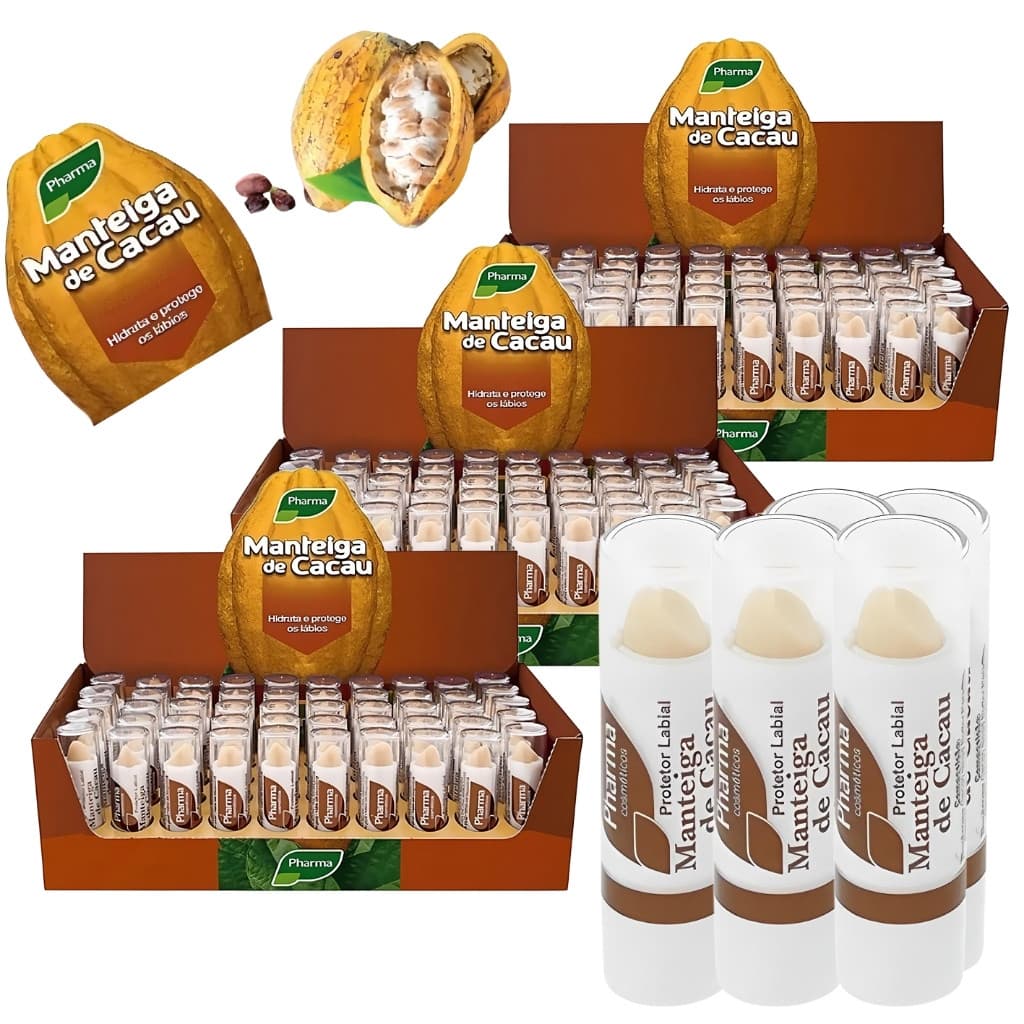 Kit De Manteiga De Cacau Com Bálsamo Labial Unidades 5/10/15/20/25-Hidratação Diária | Cosméticos Farmáuticos