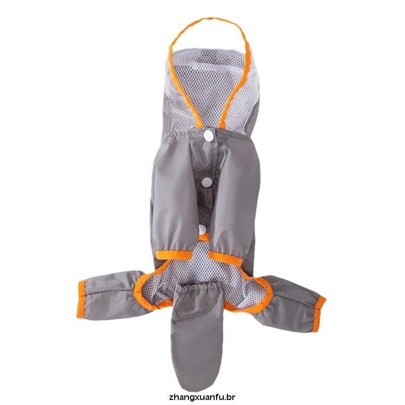 Capa De Chuva Para Cachorro À Prova D'áa Com Chapéu E Anel De Reboque Pet Roupas Gerais Rai Reflective Stripe Rain C