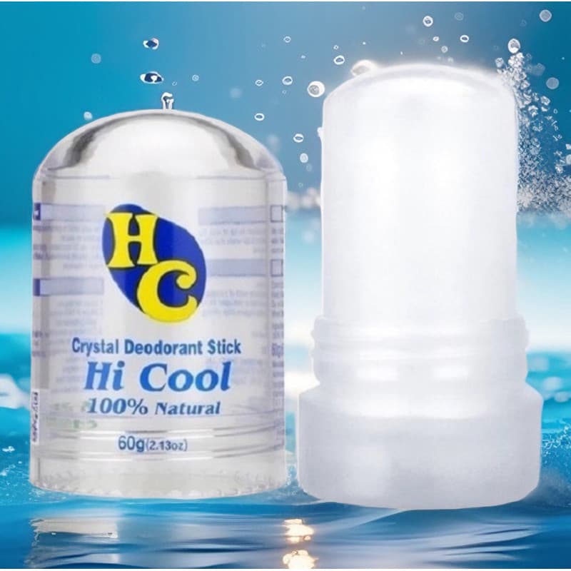 Kit 2 Hi Cool Crystal Vegan Desodorante Em Bastão , Sem Perfume-Natural Fragrância , 60g