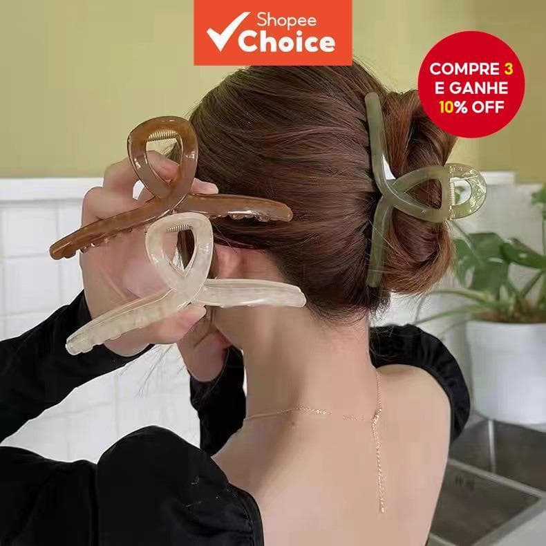 Garra De Cabelo De Gelatina Transparente Para Mulheres , Clipe De Tubarão Acrílico , Acessório Minimalista Da Moda