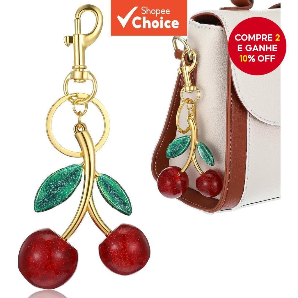 Amuletos De Bolsa De Cereja Para , Com Glitter , Chaveiro Fofo , Acessórios Mulheres , Aniversário , Natal , Presentes
