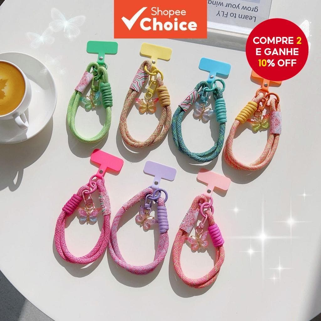 Cordão De Telefone Feminino – Pulseira Antiderrapante Com Pingente De Moda Durável